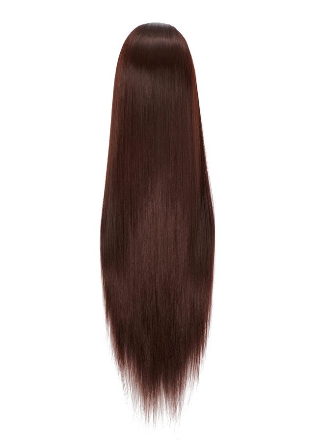 Headfix 26"-28" Long Hair Mannequin Head Synthetic Fiber Hair Hairdresser Practice Styling Training Cosmetology Manikin Doll Head with Clamp - Image 5
